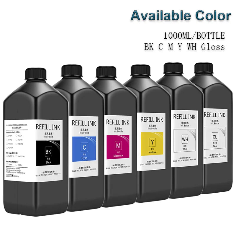 1000ML/Bottle UV DTF Ink and Varnish for UV DTF Film A B for Epson
