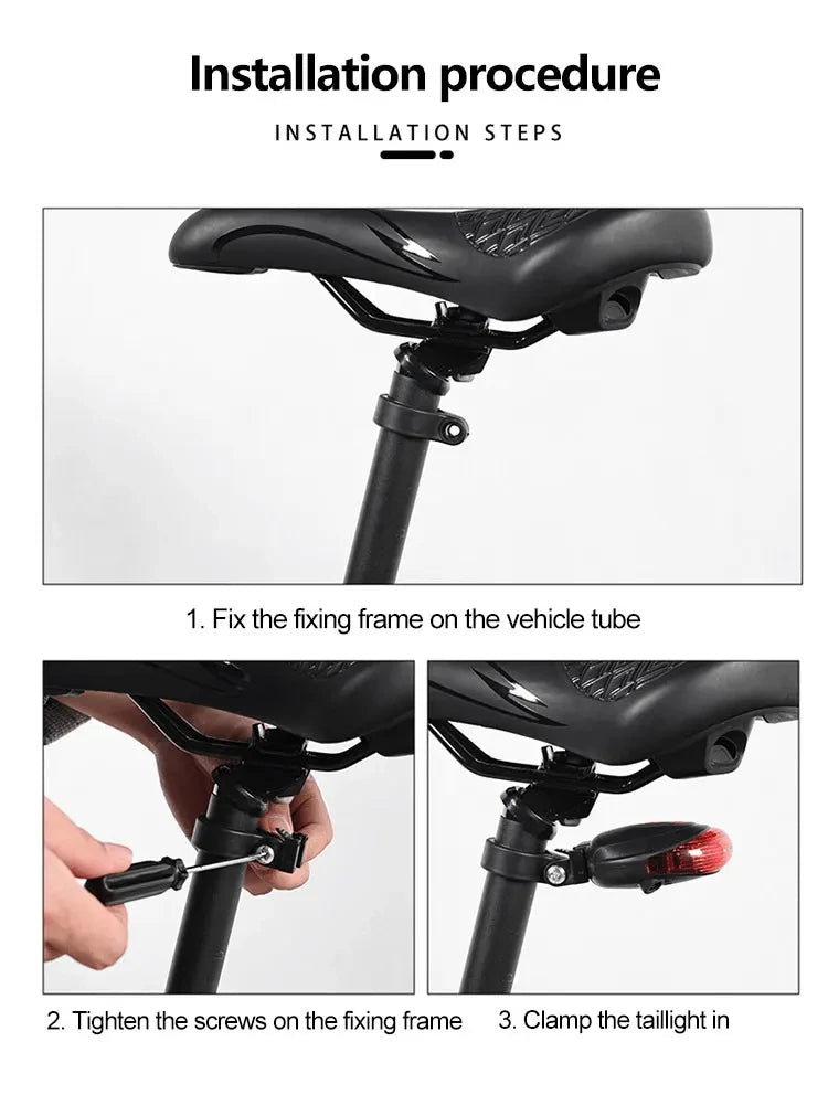 Bicycle Rear Light Red Tail Light LED Night Safety Warning Light