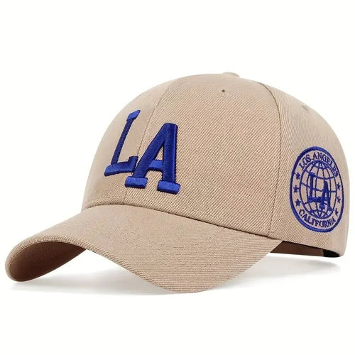 Unisex LA Letter Embroidery Snapback Baseball Caps Spring and Autumn