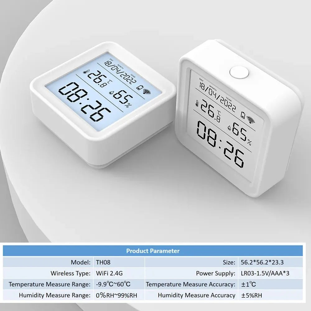 Tuya New WiFi Temperature Humidity Sensor Smart Life Backlight