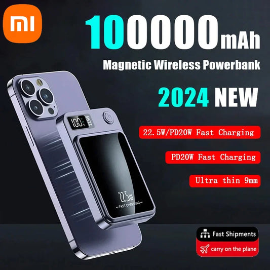Xiaomi 100000mAh Capacity Power Bank Magnetic Wireless 22.5W Ultra
