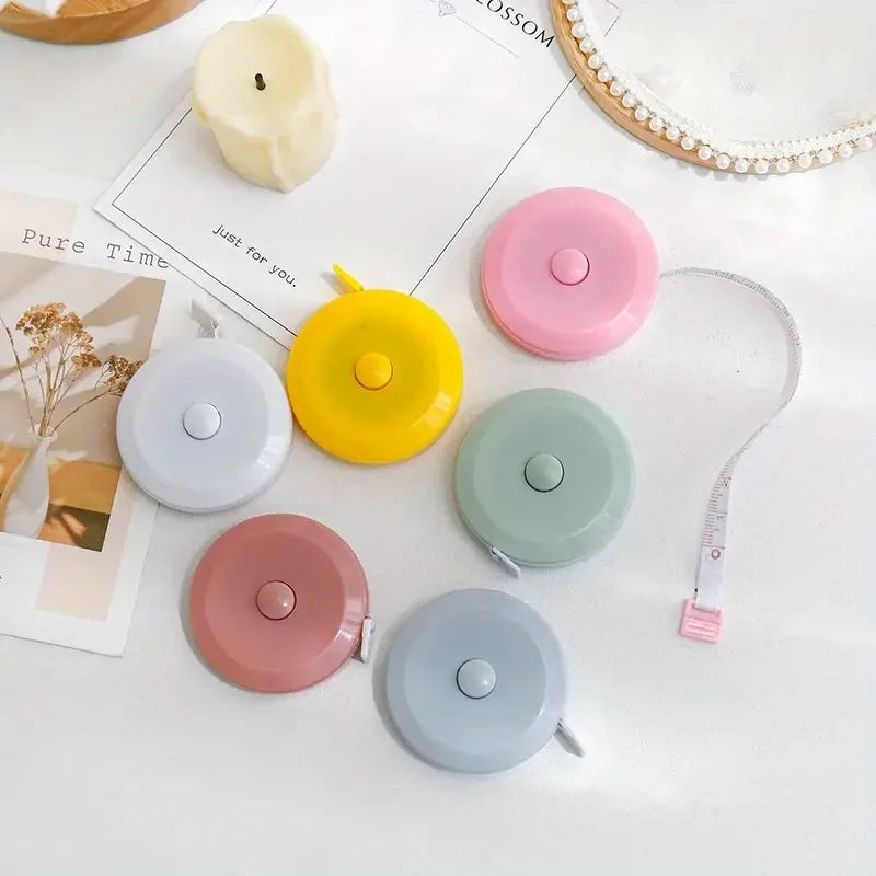 150 cm Cute Mini Soft Tape, Automatic Shrinking Tape Measure, Material