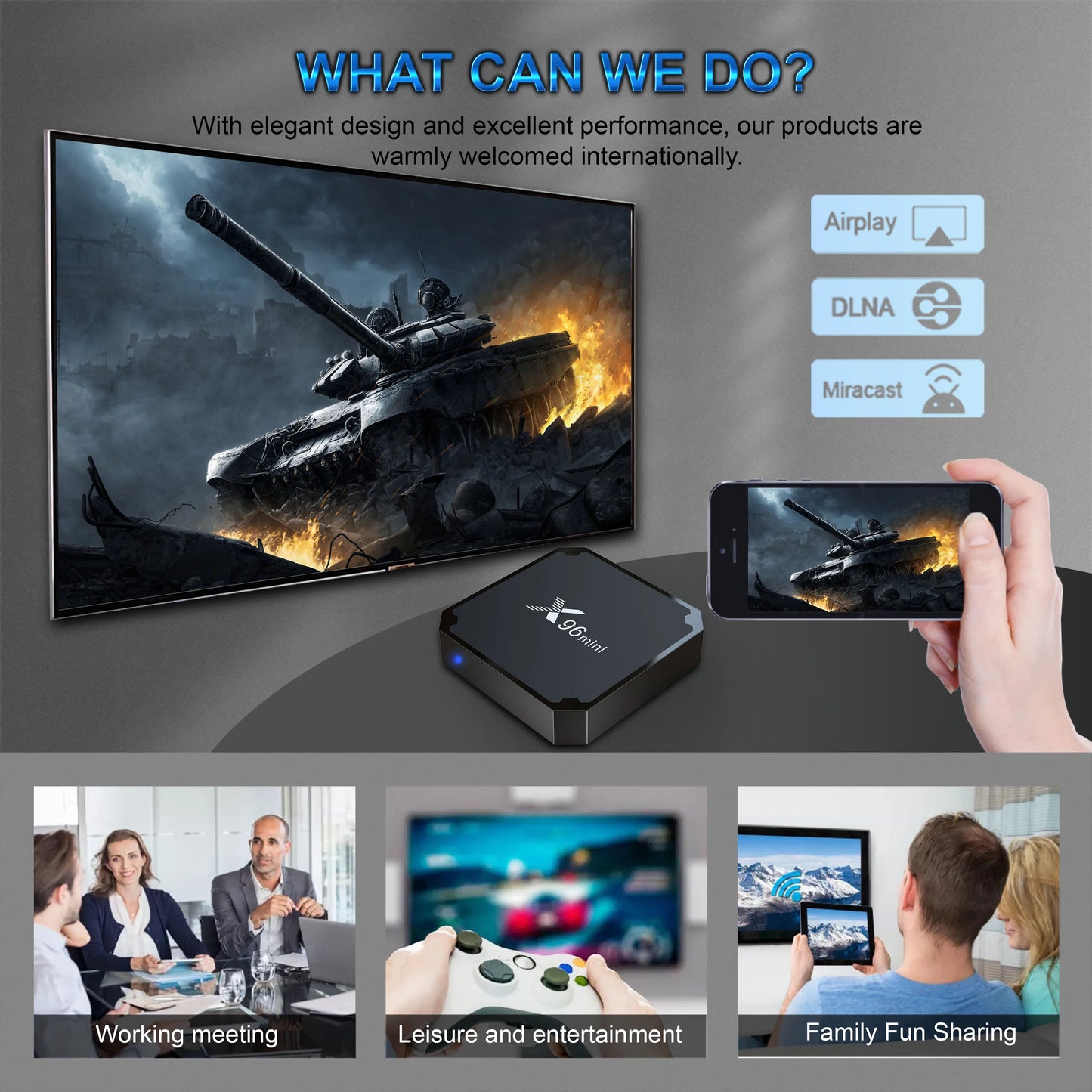 X96 Mini Amlogic S905W2 Set Top Box 2.4G/5G WiFi Android 11.0 Smart TV