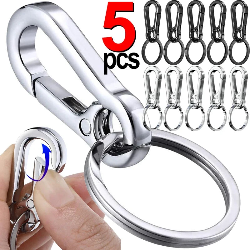 1/5PCS Metal Gourd Buckle Keychain Climbing Hook Car Keychain Strong