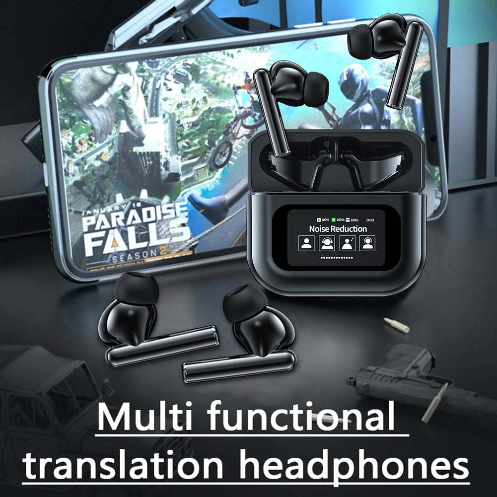 144 Languages Translation Earphones Wireless BT 5.4 Two-Way Translator