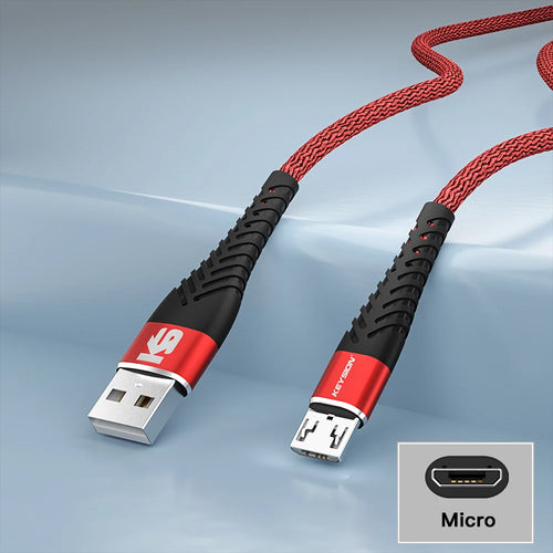 KEYSION 3A Micro USB Cable For Samsung S7 S6 Redmi Note 5 Fast
