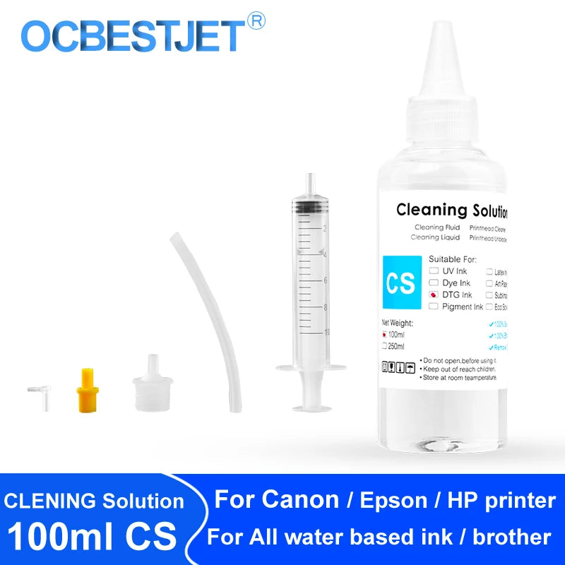 100ml Cleaning Solution Liquid Water-based Ink Printhead Cleaner