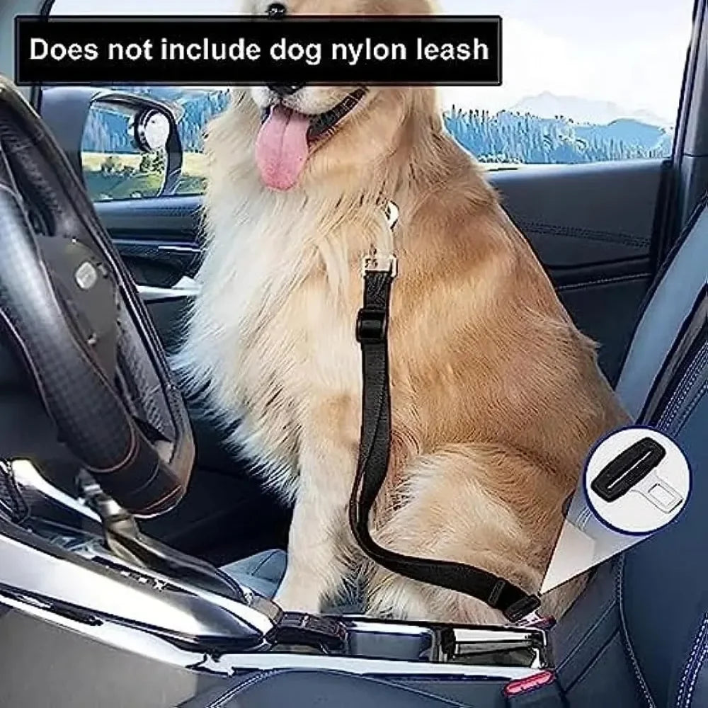 2pcs Car Safety Belt Lock Universal Adjustable Black Straight Lock