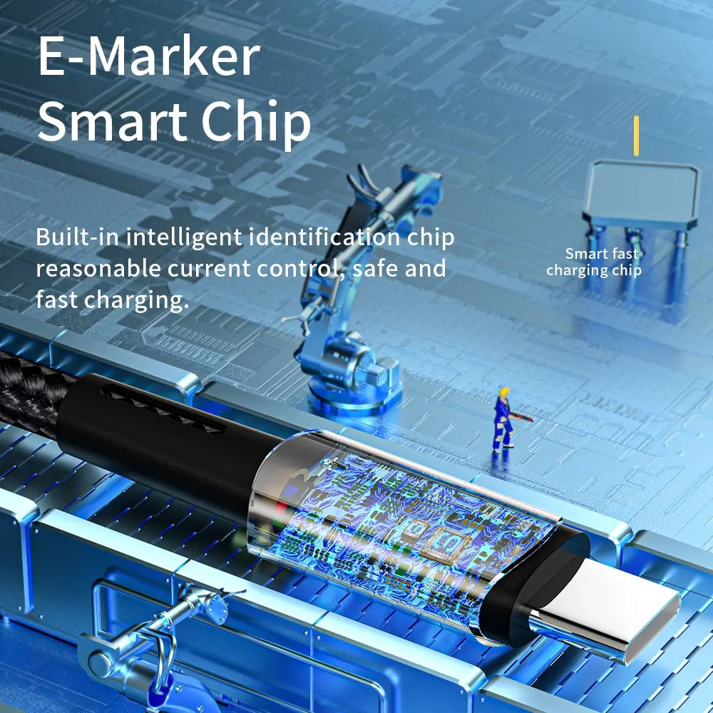 Essager PD100W Type C C to C Cable Fast Charge Mobile Cell Phone