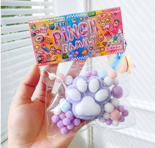 1 Cat Claw Squeezing Toy Creative Plush Cat Claw Squeezing Fun and