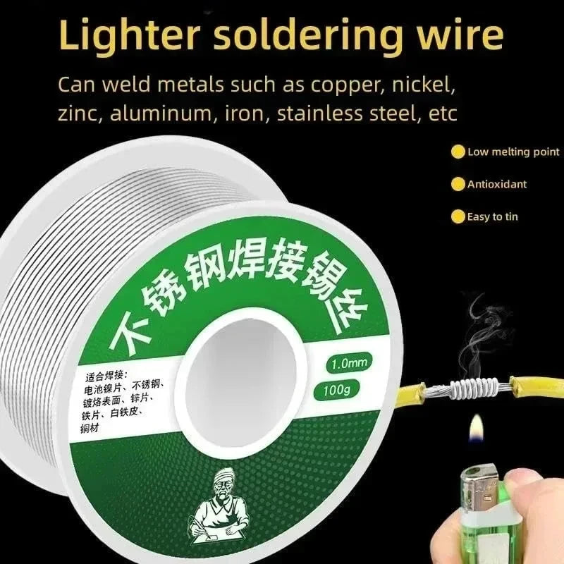 100/20g No Need Solder Powder Soldering Rods Low Temperature Easy Melt
