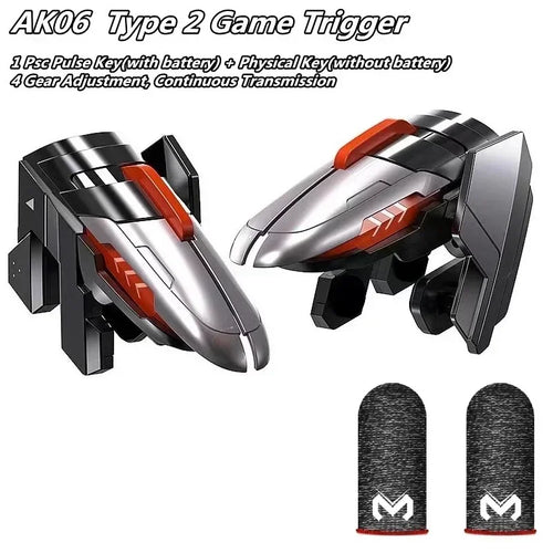 MEMO 6 Finger Mobile Phone ABS Game Trigger AK06 for PUBG Aim Shooting
