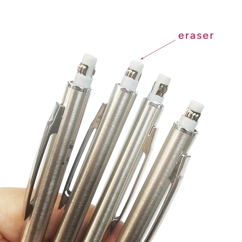 0.3 0.5 0.7 0.9 2.0mm Full Metal Mechanical Pencil Set School Art