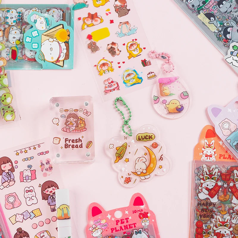 150PCS+ Card Kawaii Scrapbooking Bicycle Decals Gift Frog Students