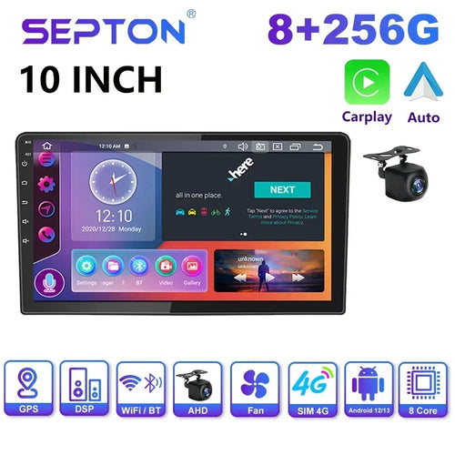 SEPTON 7"/9"/10" Universal 2 DIN Car Radio WIFI Car Audio Multimedia
