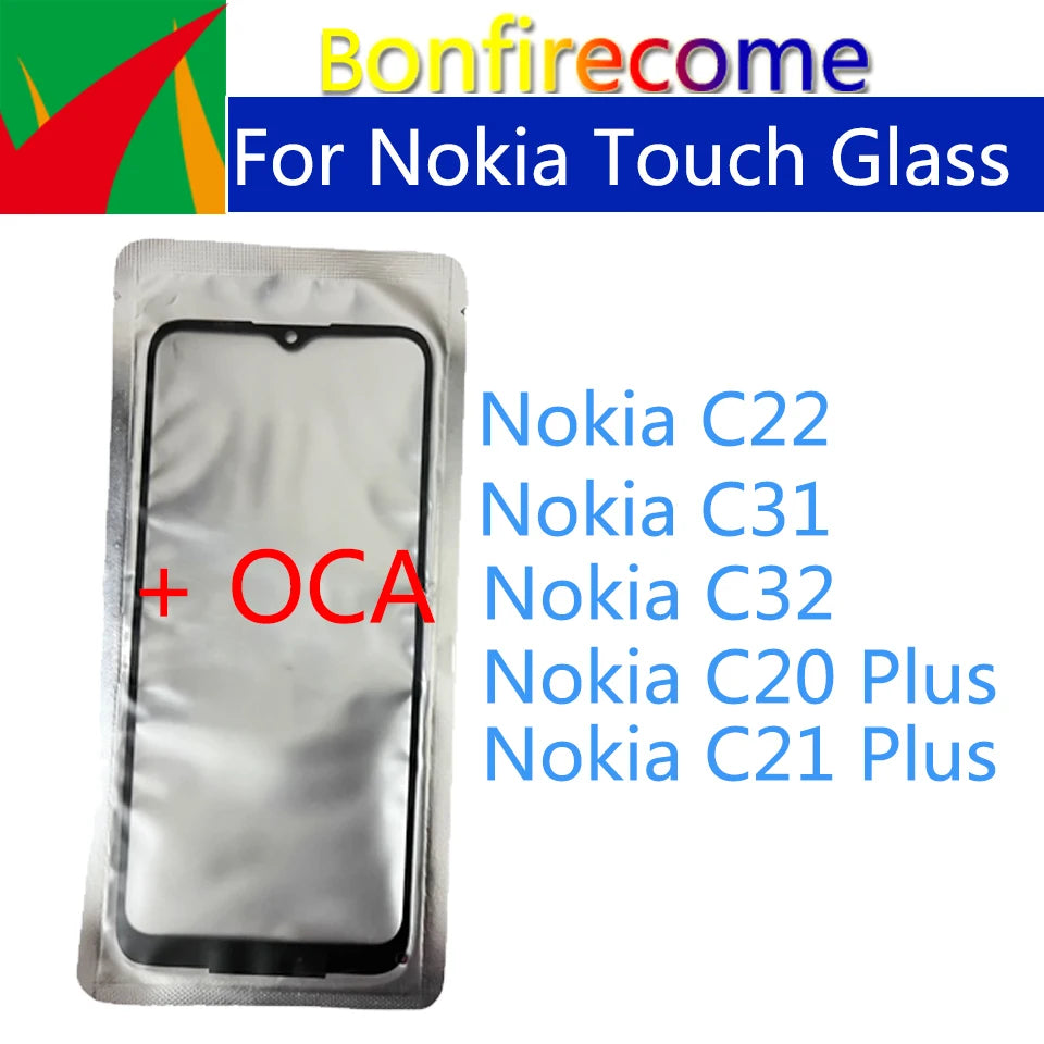 10Pcs\Lot Outer Screen For Nokia C22 C31 C32 C20 C21 Plus Front Touch