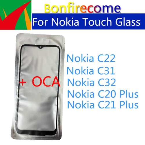 10Pcs\Lot Outer Screen For Nokia C22 C31 C32 C20 C21 Plus Front Touch