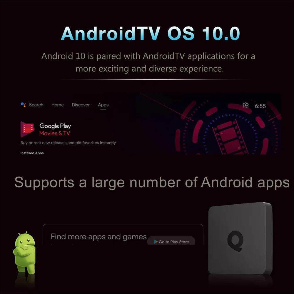 Woopker ATV Q1 Smart TV Box Android 10 Allwinner H313 2GB 16GB