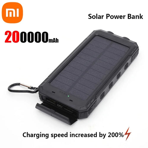 Xiaomi Solar 200000mAh Power Bank Portable Large Capacity Charger