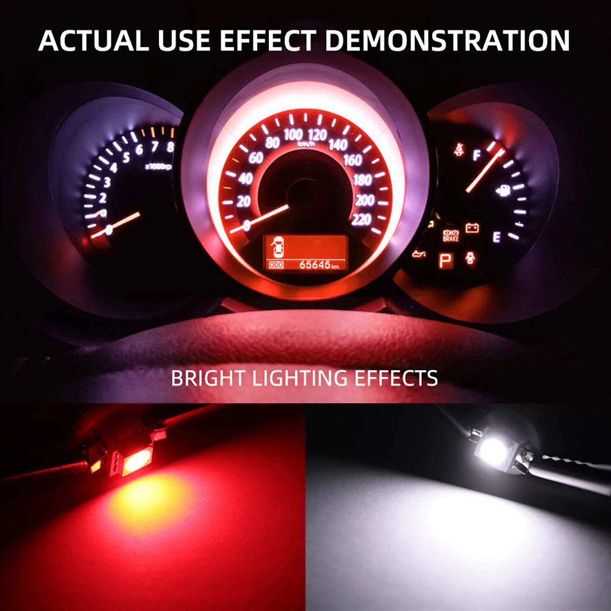 10Pcs T5 B8.5d LED 5050 SMD Led Bulb Car Interior Instrument Light