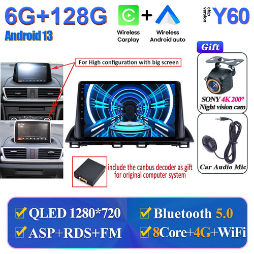 Car Multimedia Android For Mazda 3 Axela 2014-2017 2018 2019 Head Unit