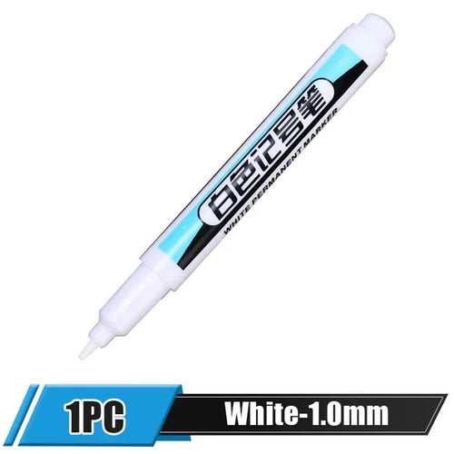 5/1Pcs Oily White Marker Pen Graffiti Pens Waterproof Permanent Gel