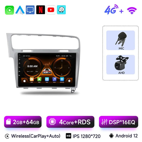 JIUYIN 10.1 Inch Android 13 Auto Radio for VW Golf 7 2013-2017