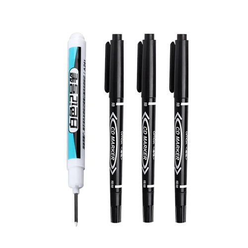 1/4Pcs White Permanent Paint Pen set for Wood Rock Plastic Leather