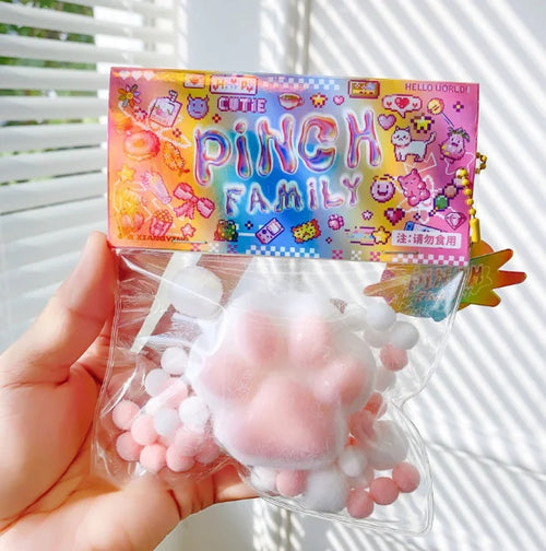 1 Cat Claw Squeezing Toy Creative Plush Cat Claw Squeezing Fun and