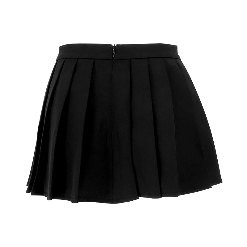 Sexy Mini Skirt Women New Summer Black Fashion Zipper Partywear Casual