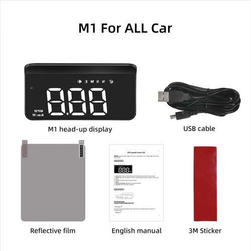 Geyiren M3 OBD2 GPS Car Speedometer Head Up Display Speed Alarm HUD