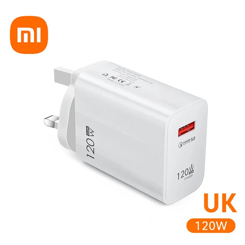 Xiaomi 120W Super Fast Charger 6A Cable USB 5.0 Type-C USB Turbo