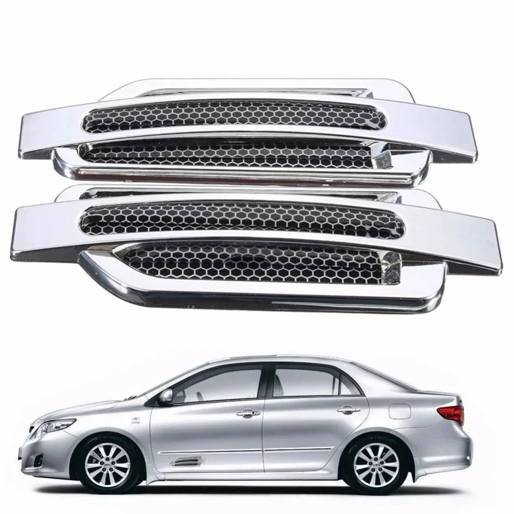 1pair Car Side Fender Vent Sticker Air Flow Spoiler Racing Intake