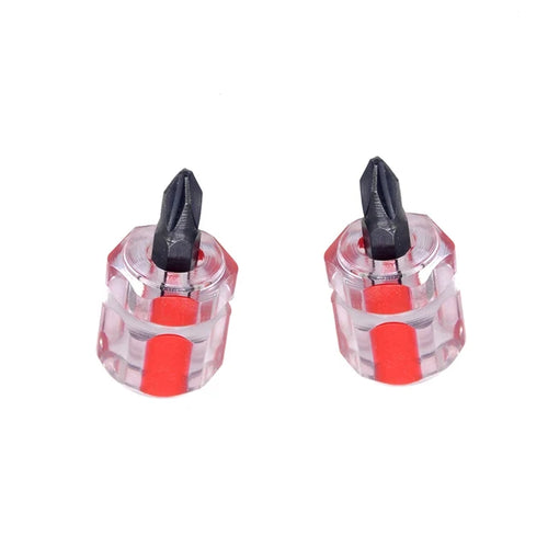 2-piece Mini Screwdriver, Short Handle Cross Head Slotted Star Micro ,