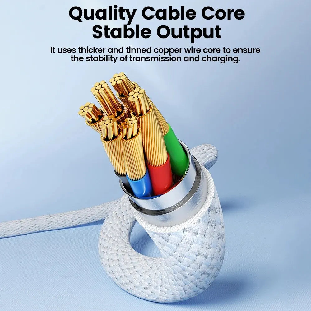 Toocki 6A USB Cable Type C 66W Fast Charging For Huawei P40 P30 Type C