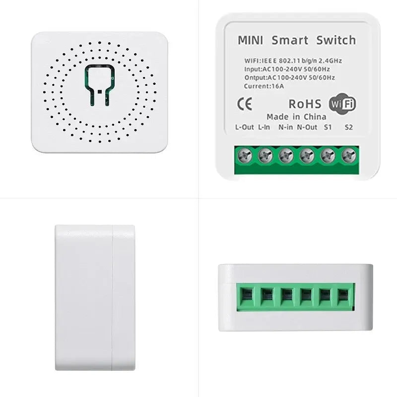 Tuya Mini 16A WiFi Switch Smart Life App 2 Way Control Smart Home