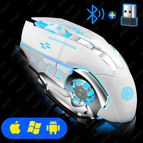Rechargeable Wireless Mouse Gaming Computer Silent Bluetooth Mouse USB