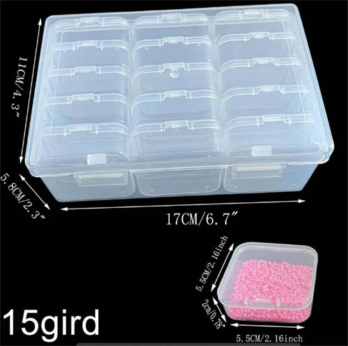 DIY Diamond Painting Embroidery Storage Box, Nail Art Jewelry