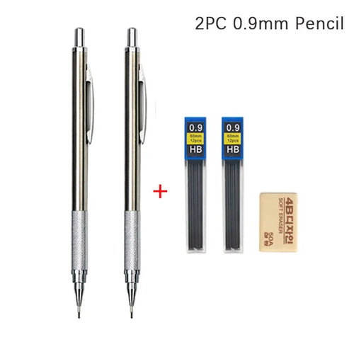 0.3 0.5 0.7 0.9 1.3 2.0mm Mechanical Pencil Set Full Metal Art Drawing