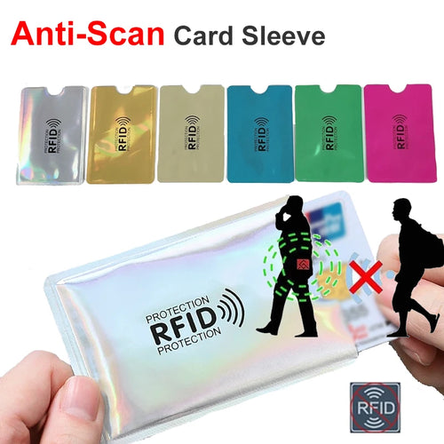 10pcs Anti-Scan Card Sleeve Anti-magnetic Anti-theft Anti RFID/NFC