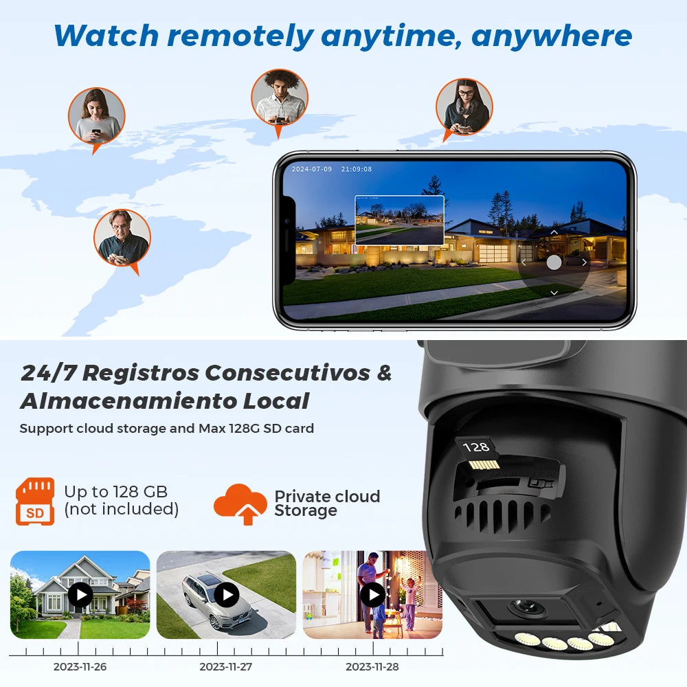 10MP 5K Wifi Surveillance Camera Outdoor 5X Digital Zoom PTZ IP Camera