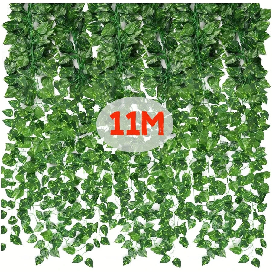 11M Artificial Plant Green Ivy Leaf Garland Fake Plant Creeper Hanging