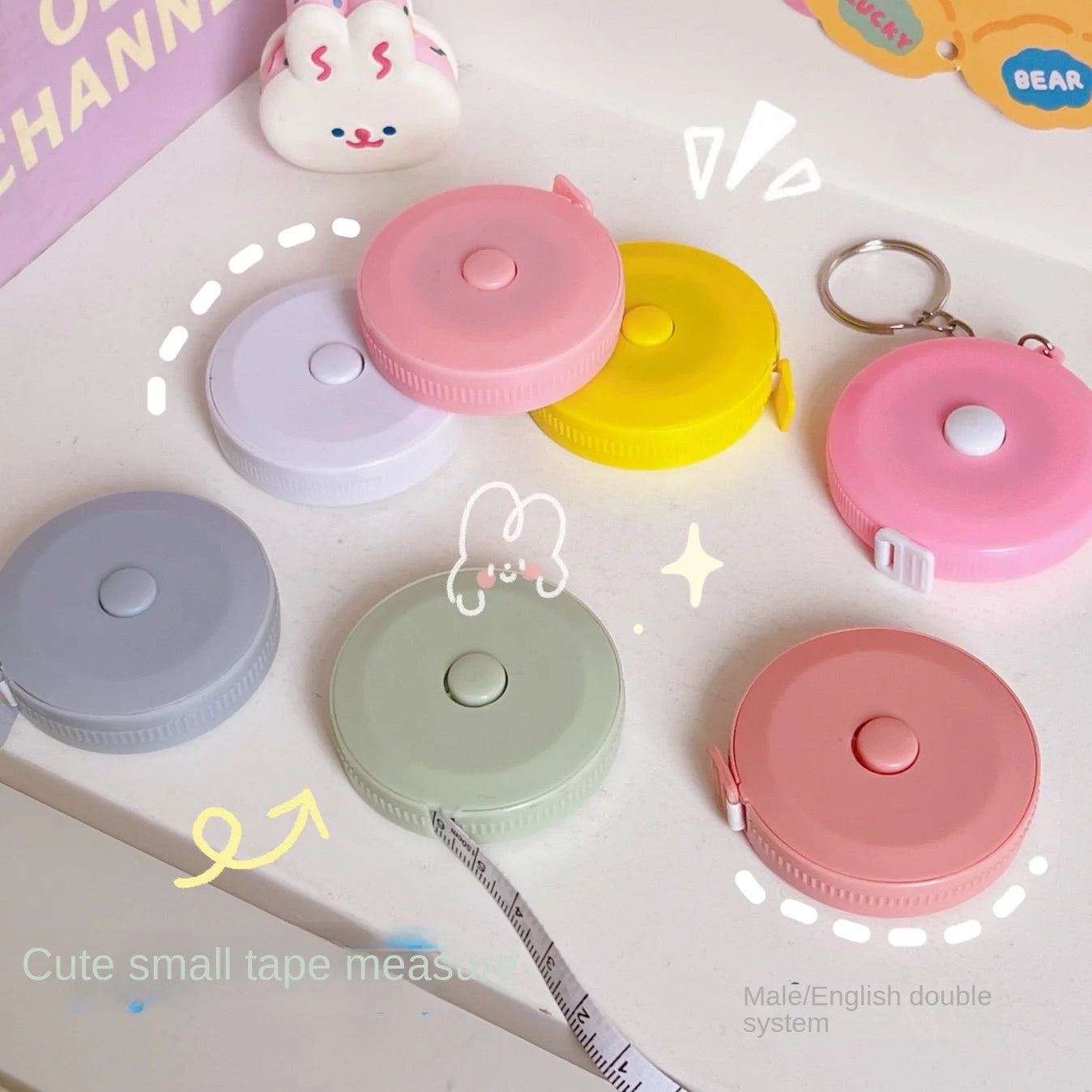 1 Pc 1.5m Portable Retractable Ruler Mini Tape Measure Sewing Leather