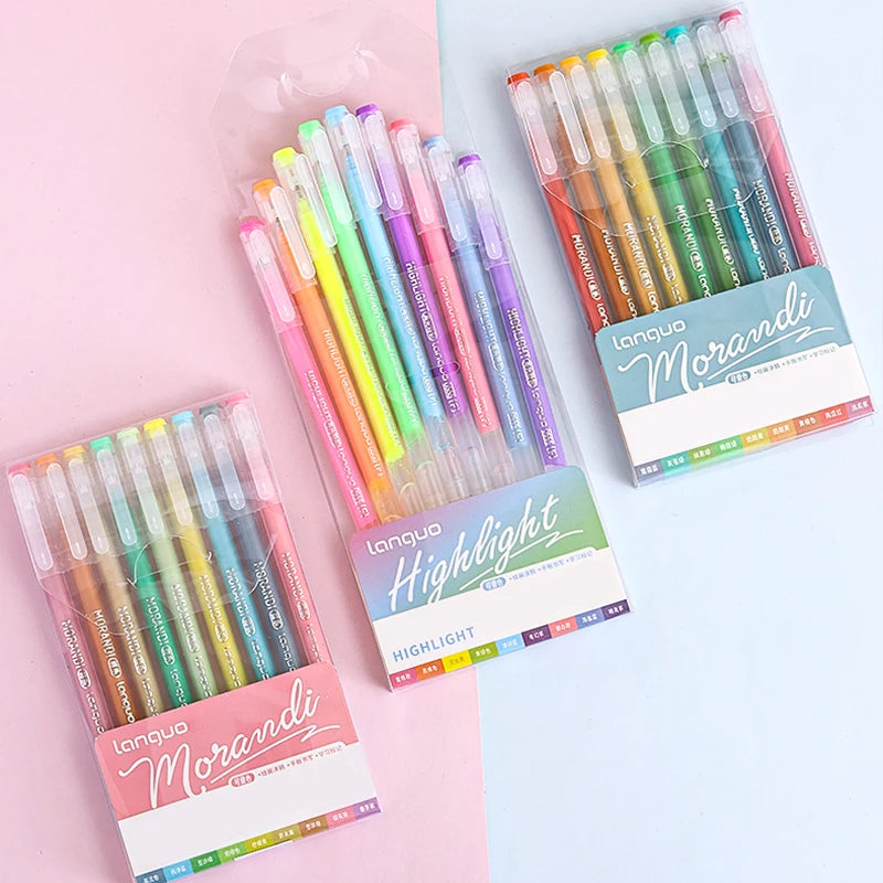 13Style 9pcs/set Multi-Color Pen Large-Capacity Color Handbook Pen Set