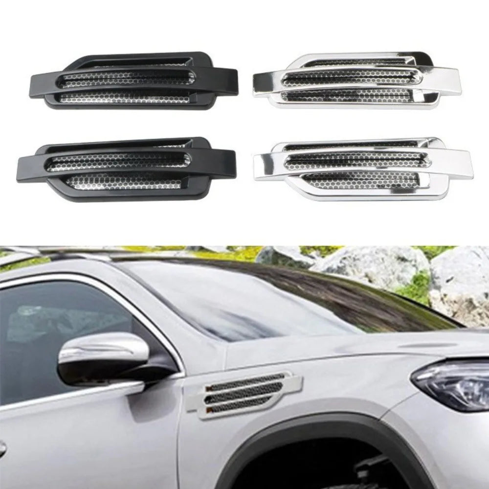 1pair Car Side Fender Vent Sticker Air Flow Spoiler Racing Intake