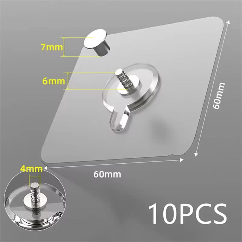 10PCS Photo Frame Hooks Storage Rack Screw Holders Door Hanger