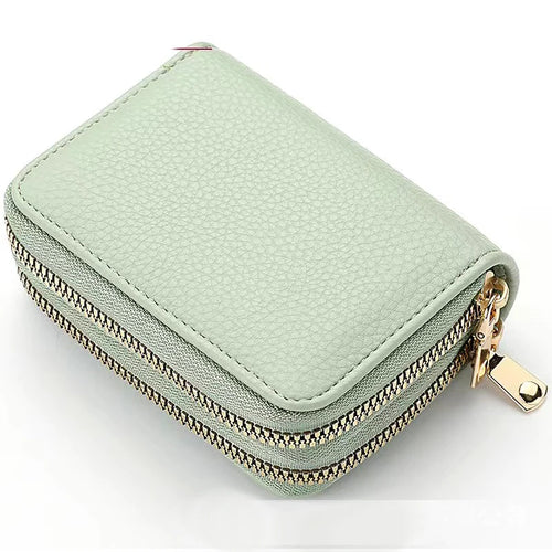 Women Zipper Short Style Purse LycheePattern Fashion Large Capacity