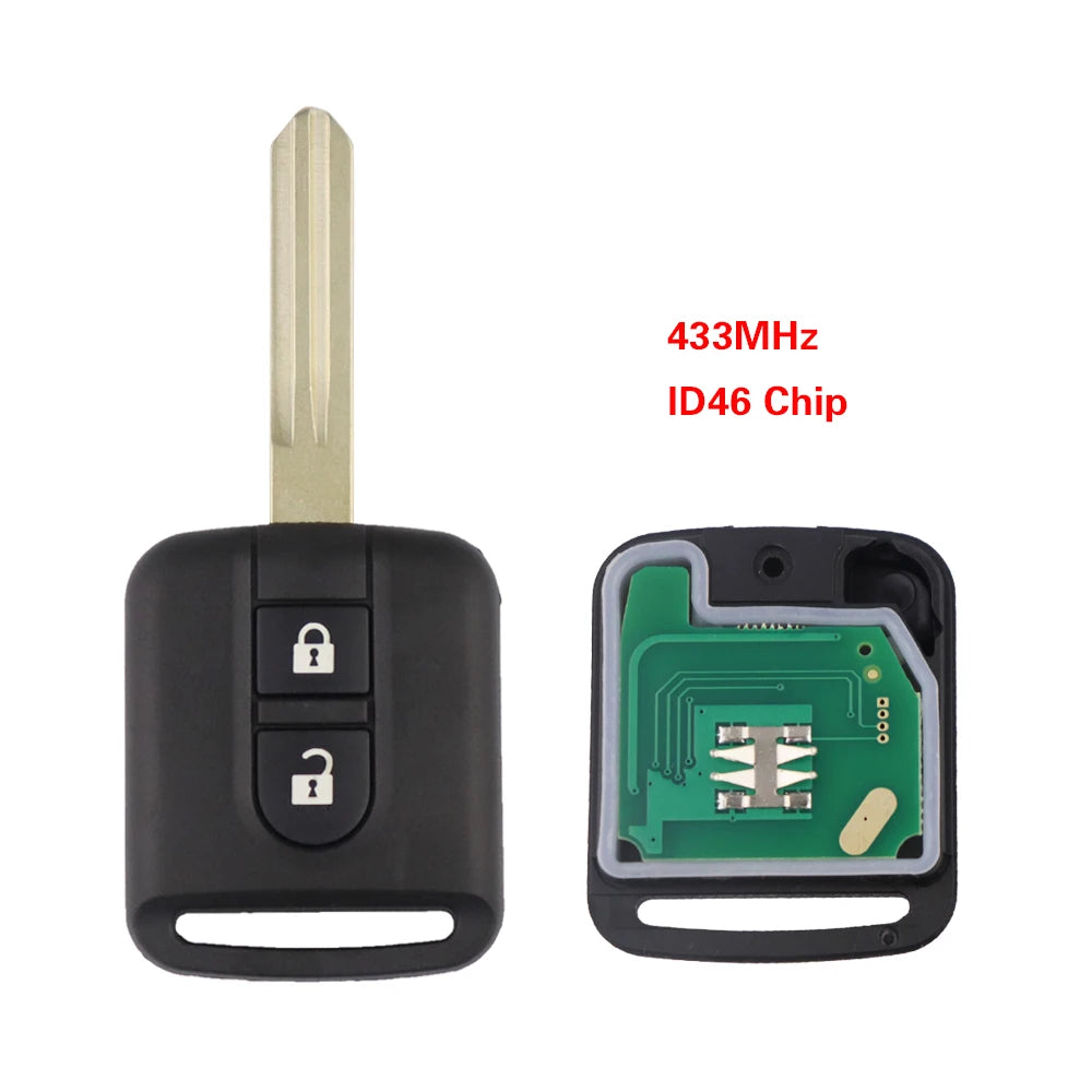 YIQIXIN Remote Car Key Fob 5WK4 876 / 818 433Mhz ID46 For Nissan