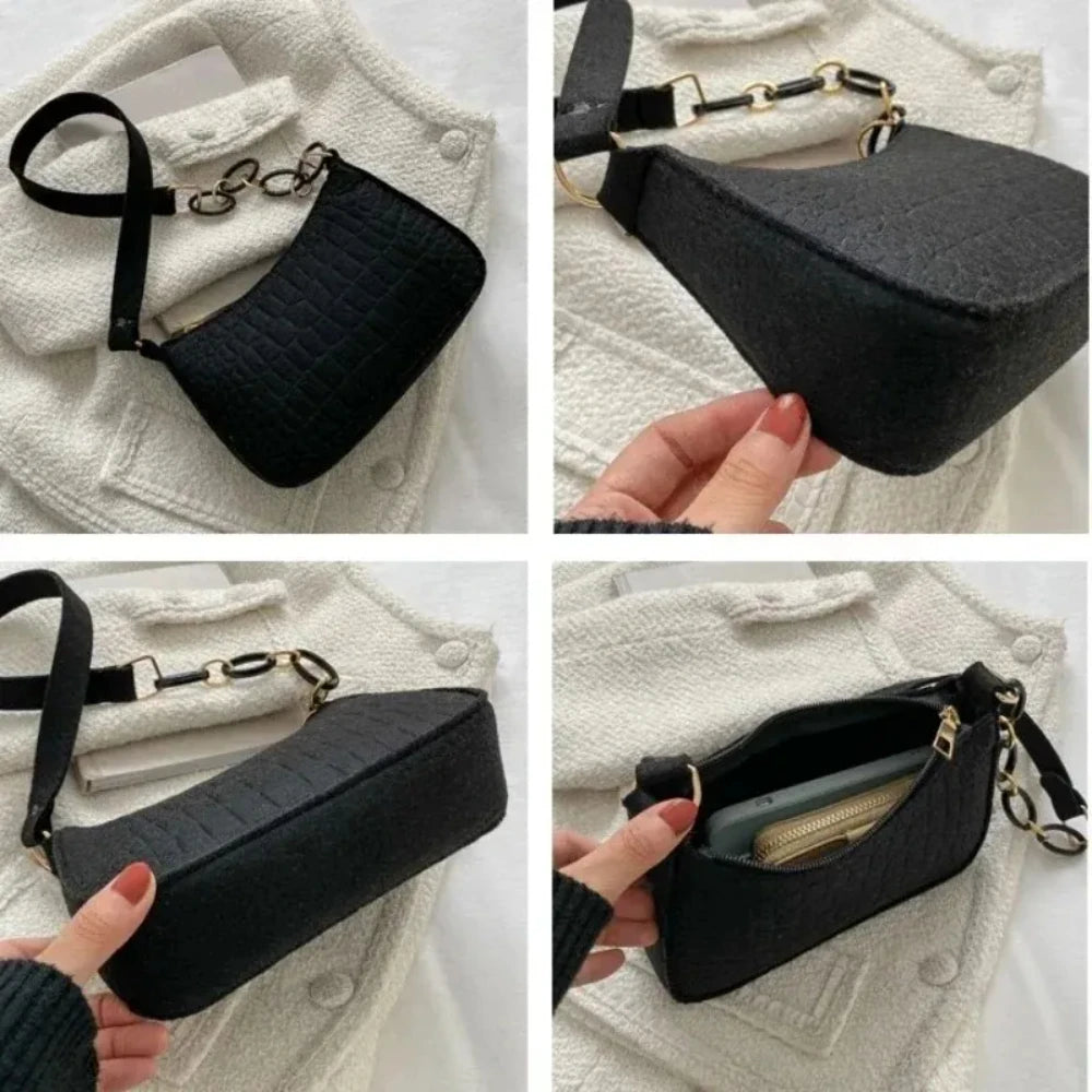 Women's Felt Design Luxury Handbag Women's Fashion Casual Handbag