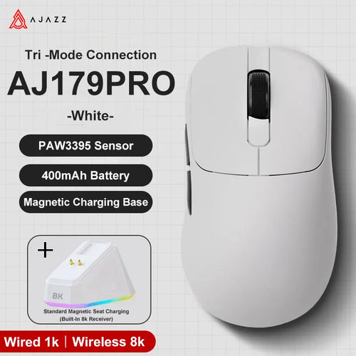 AJAZZ AJ179 PRO PAW3395 Lightweight Wired Wireless Mouse with Magnetic